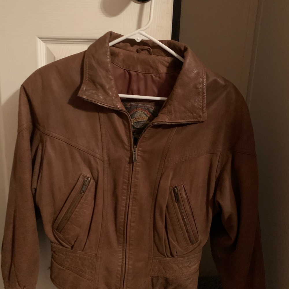 Leather coat